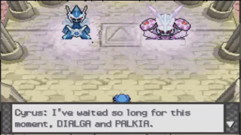 Pokemon Platinum - Team Galactic Boss Cyrus summon Dialga and Palkia