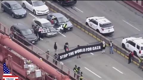 Golden Gate Bridge BLOCKED off by protesters.