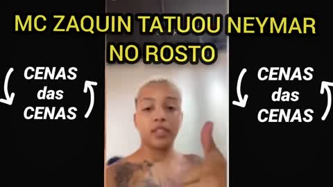 Homenagem ao Neymar Mc Zaquin Tatuou Neymar no Rosto #noticias #brasil #neymar #psg #mcs #rap #trap
