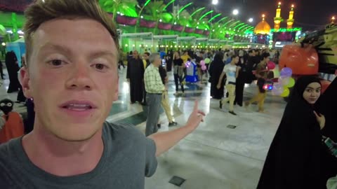 First Impressions of KARBALA, IRAQ! American in Iraq Travel Vlog امريكي في رحلة إلى كربلاء ، العراق