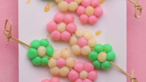 Chew on this! These flower dango make for the perfect cute snack