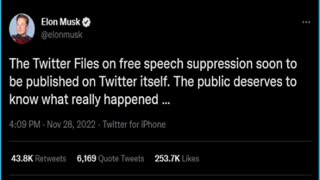 Elon Musk Prepares To Release "The Twitter Files" On Free Speech Suppression