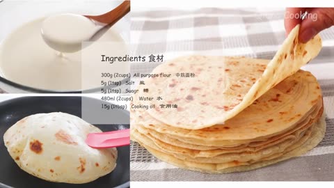 5 Minutes Ready! Quick and Easy Flatbread made with Dough! No Kneading! No Oven