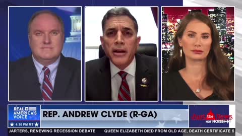 Rep. Andrew Clyde of Georgia blames the Biden Administration for the uptick in child trafficking.