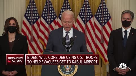 President Joe Biden grilled by reporters after addressing the evacuation of Kabul