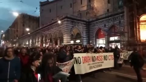 Protesting Covid Tyranny in Italy