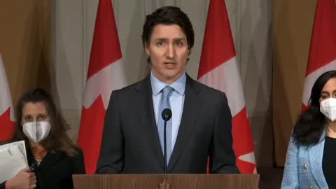 Trudeau talking about the Russia/Ukraine situation