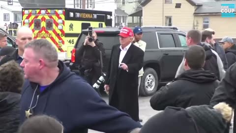 President Trump says hello to the residents of East Palestine