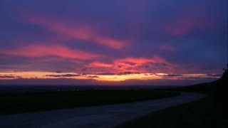 Spectacular Timelapse sunset Vale of York UK Panasonic fz 2000