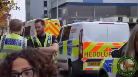 Welsh Police Wear Rainbow Flag Patches At RSE Protest. VOW Footage