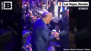 PODCAST WHEN?? Donald Trump and Joe Rogan Shake Hands at UFC in Vegas