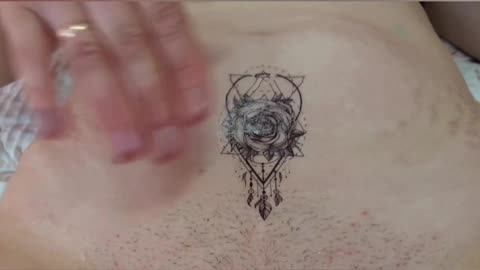 Temporary tattoo dream catcher with a rose How to make a temporary tattoo Video instruction