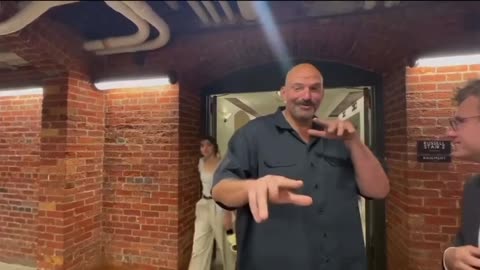 Totally Legit Senator John Fetterman reacts to news of a Joe Biden Impeachment Inquiry