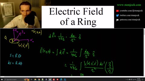 Physics - Electric Field of a Uniformly Charged Ring