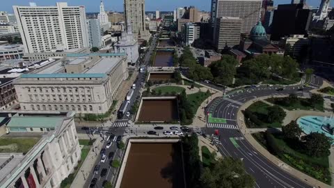Drone video of Philly's Vine Street Expressway underwater