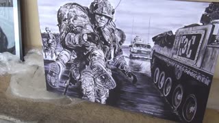 Kevin Preston Military Artist Gallery on the Hoe Art Fair 14th June 2015