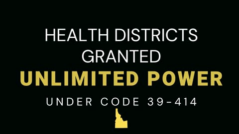 Health Districts Hold Unlimited Power under 39-414