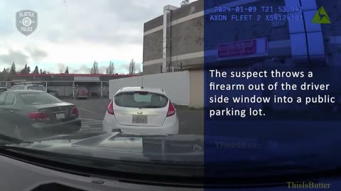 Seattle Police released dashcam video of a pursuit, culminating in the arrest of a robbery suspect