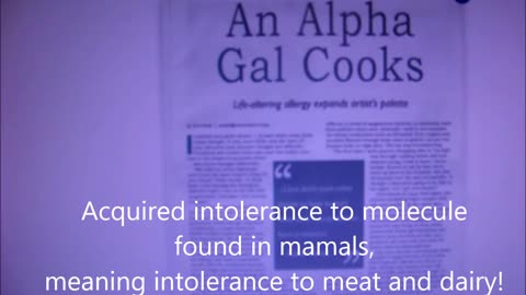 Alpha-Gal Syndrome Meat Intolerance, Intolerance to mammal products.