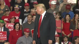 Crowd at Trump rally sing Amazing Grace after woman collapses