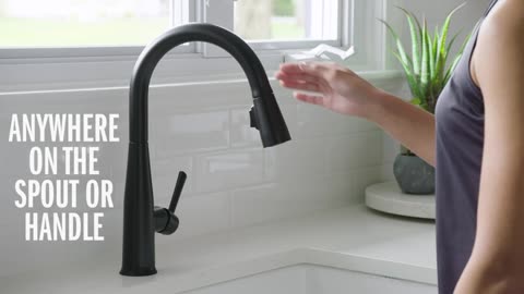 Delta Faucet Essa Touch Kitchen Faucet Brushed Nickel, Kitchen Faucets with Pull Down Sprayer