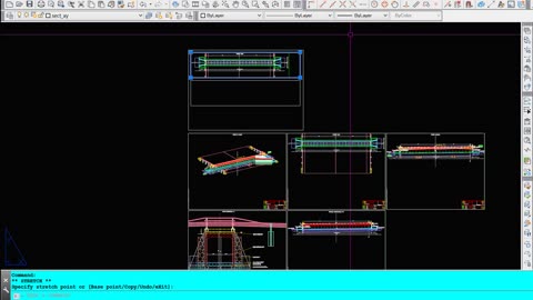 Convert A3 drawings of a culvert to an A2 drawing, in AutoCAD.