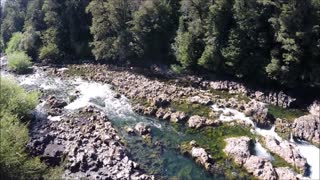 Huilo Huilo Waterfall at Bio Bio province in Chile