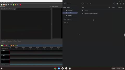 How to install Openshot video editor on a Chromebook