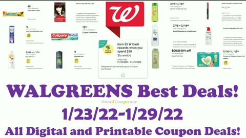 Walgreens Best Deals 1/23/22-1/29/22!