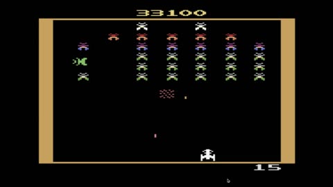 Atari 2600 Galaxian Gameplay 43850 High Score Level 19