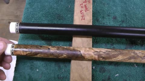Coos Cues Spalted Maple and Ebony