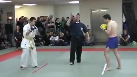 Kyokusin vs Muay Thai Real Fight