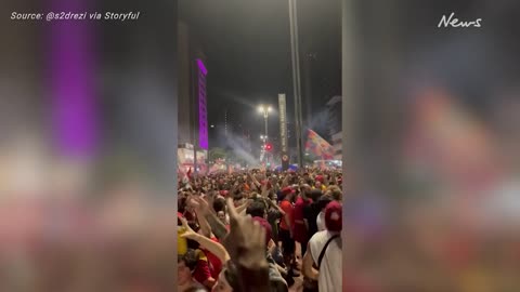 Large Crowds of Lula Supporters Celebrate Election Result in Sao Paulo