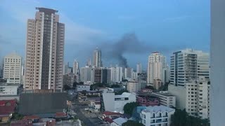 Apartment building on Fire in Panama Downtown - August 30, 2022