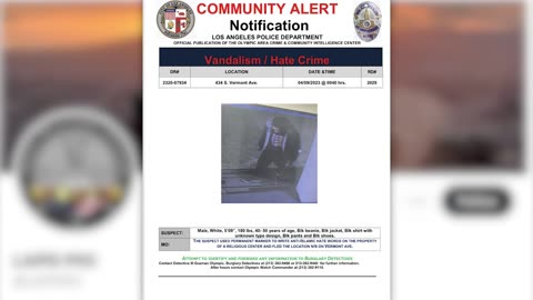 Los Angeles Police search for man suspected of vandalizing Islamic Center