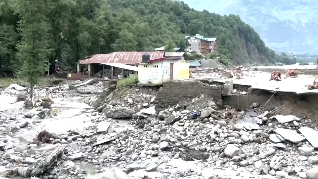 Drone reveals scale of destruction in India floods