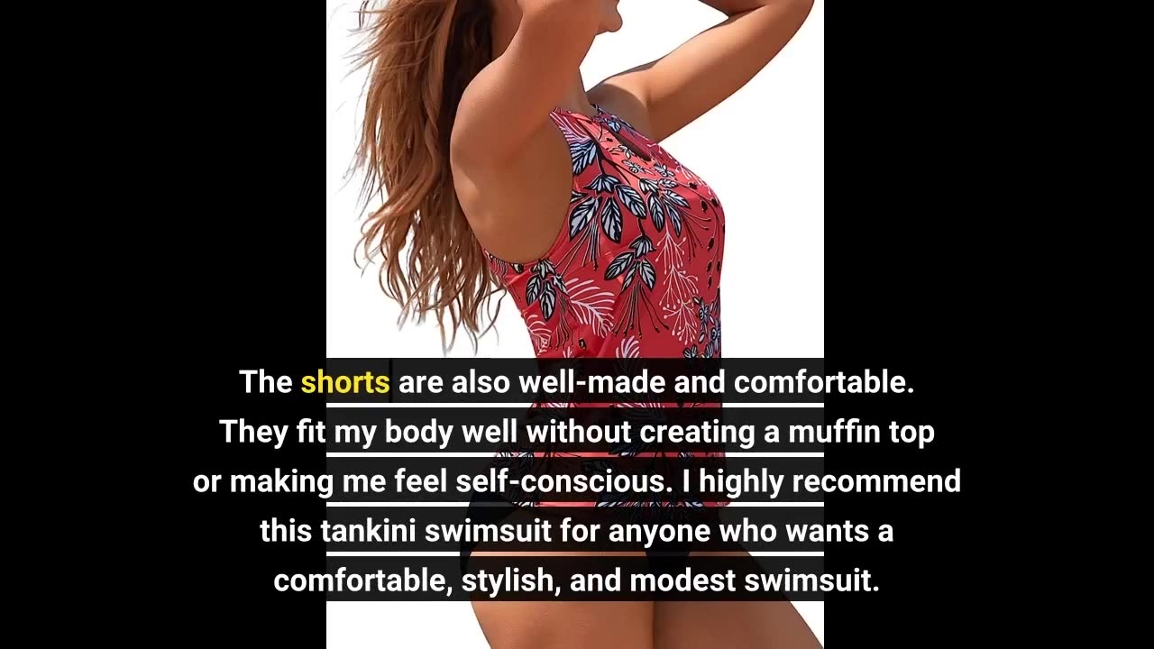 Yonique Two Piece Tankini Swimsuits for Women with Shorts Tummy Control  Bathing Suits Athletic Swimwear