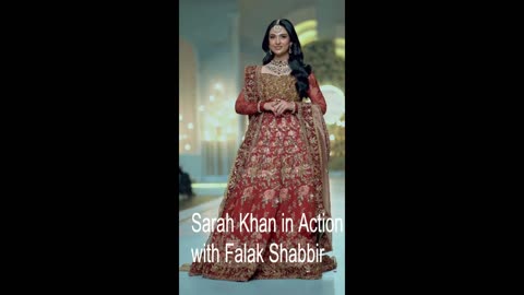 Sarah khan and Falak Shabbir loving Couple Kiss in Bridal Couture week 2023 |Sarah khan Red Gown