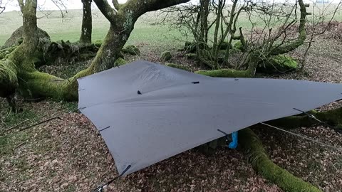 Tarp setup. Wildcamping. 22nd March 2023