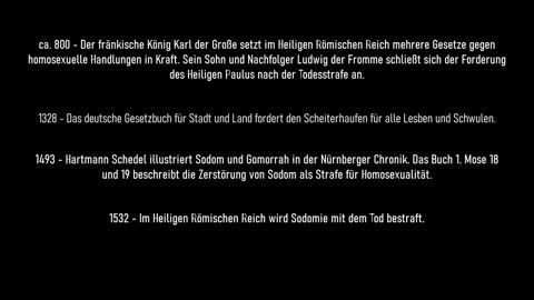 Die Zerrüttung Deutschlands durch die LGBT-Agenda - von biblischer Todesstrafe bis hin zur Homo-Ehe