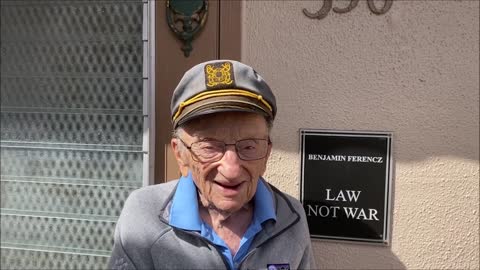 102 year old Nuremberg trial Lawyer with a Message for the People of the world