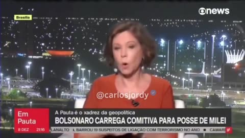 Jornalista da Globo News ataca Bolsonaro e Milei