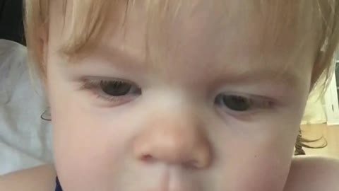 Cute Toddler Is Infatuated With Her Image On A Smartphone