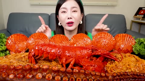 Giant OCTOPUS Legs🐙 Lobster Spicy Stir-Fried Jjamppong Seafood Recipe