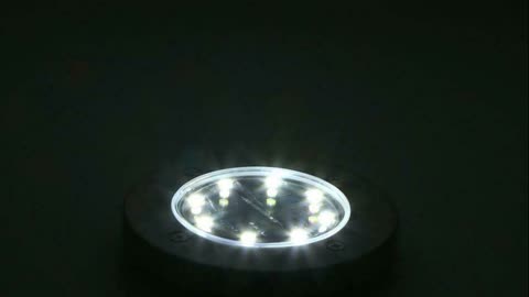 LED Solar Disk Lights Buried Light Outdoor Garden Under Ground Waterproof Lamp