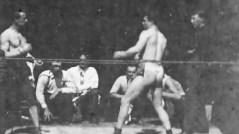 Leonard-Cushing Fight, "Beau Brummel" & Jack Cushing Fight (1894 Original Black & White Film)
