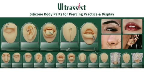 Silicone Body Parts for Piercing Practice & Display