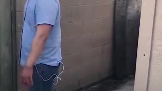 Man caught breaking into neighbors yard