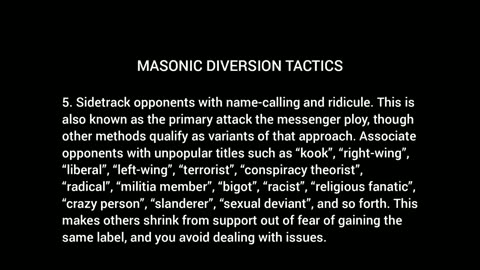 Masonic Diversion Tactics - Devil's Playbook EXPOSED