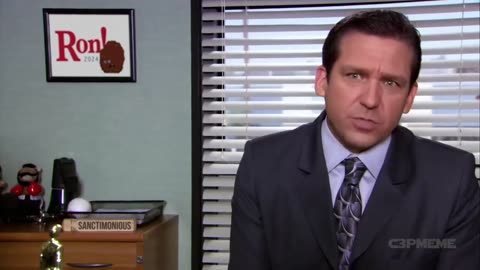 Ron Desantis Plays Michael Scott in Office Skit -- the Upcoming Insanity Maker - Deep Fakes